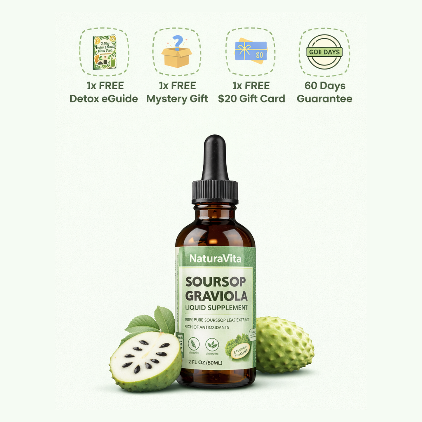 100% Organic 10-in-1 Soursop Extract Drops