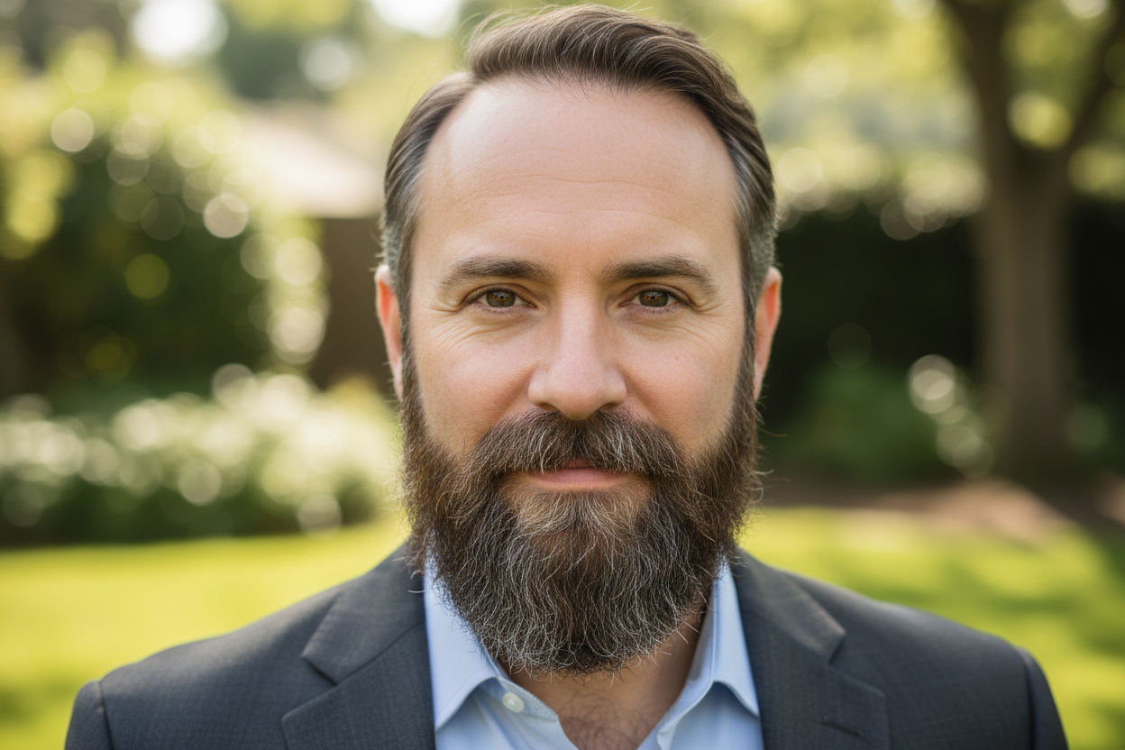 A white men with beard