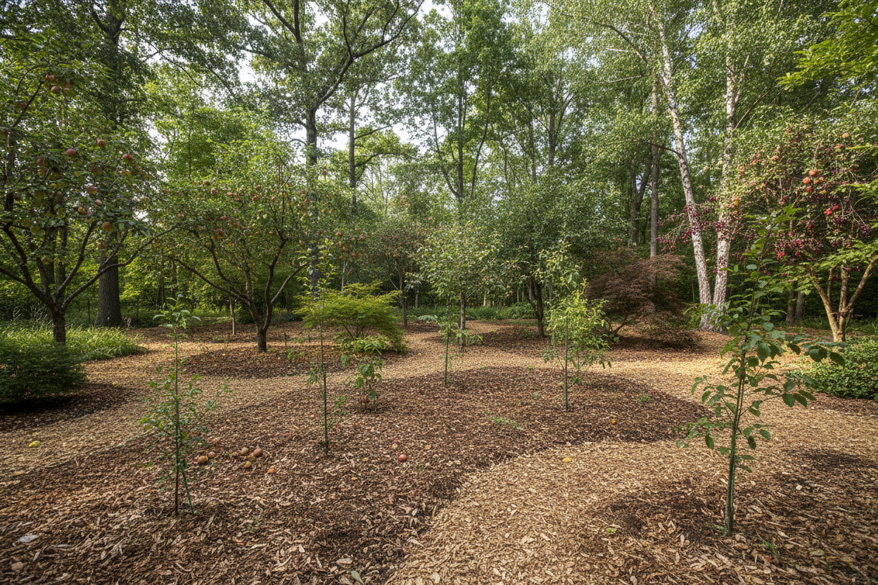 eco garden only with trees
